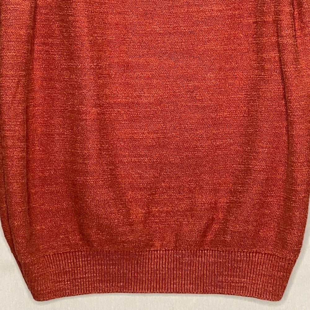 💎LL Bean Mens Heather Rust Raglan Crew Neck Sweater Size Medium Academia - Picture 3 of 7
